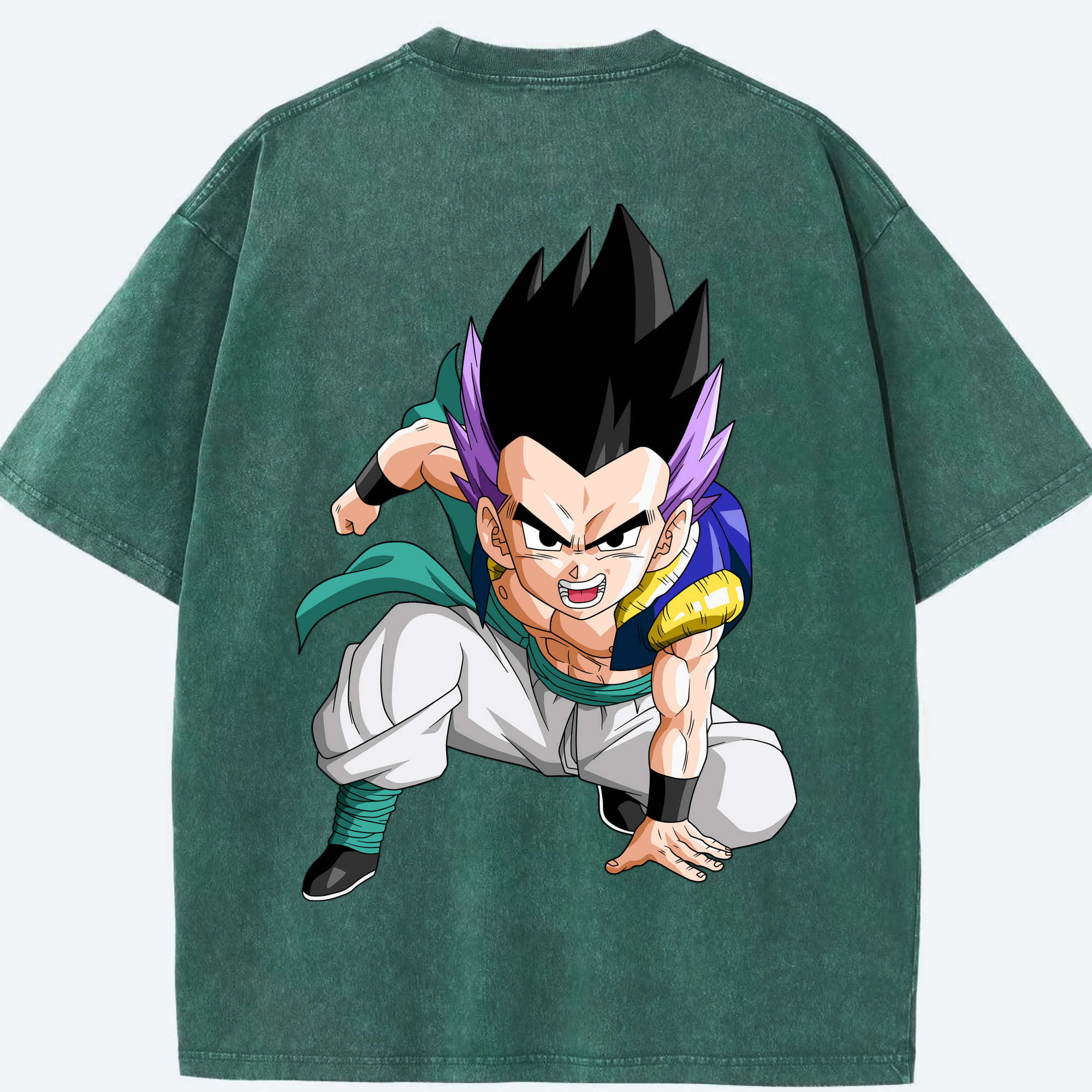 （画像用） ドラゴンボール 孫 悟飯（そんごはん）DRAGON BALL Son Gohan 綿100% ヴィンテージ風 半袖Tシャツ（背面プリント）